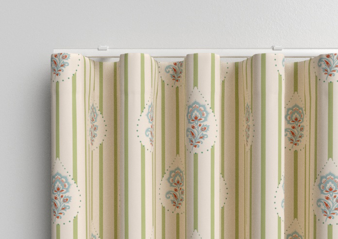 Petal & Block Bolli Stripe, Neem - Made to Measure Curtains - Image 13